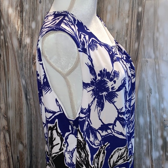 ILE Sleeveless Floral Print Stretchy Dress /NWT - Picture 8 of 9